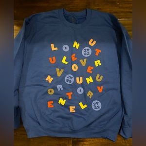 Harry Styles Love on Tour Merchandise Royal Blue Crew Neck Sweatshirt Pullover